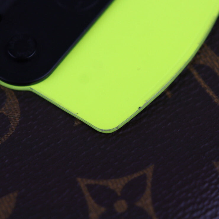 美品 LOUIS VUITTON ルイ ヴィトン Sロック スリングバック モノグラム ウエストバッグ M45864 PVC レザー ブラウン ネオンイエロー ブラック ボディバッグ ベルトバッグ ビトン