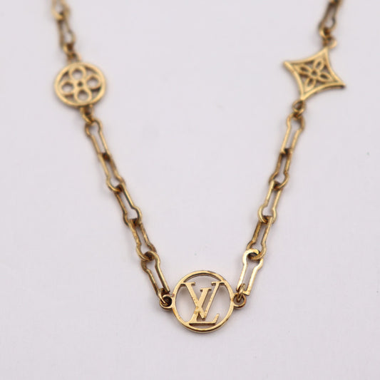 LOUIS VUITTON ルイ ヴィトン コリエ フォーエバー ヤング ネックレス M69622 メタル ゴールド LVサークル モノグラムフラワー チョーカー ビトン