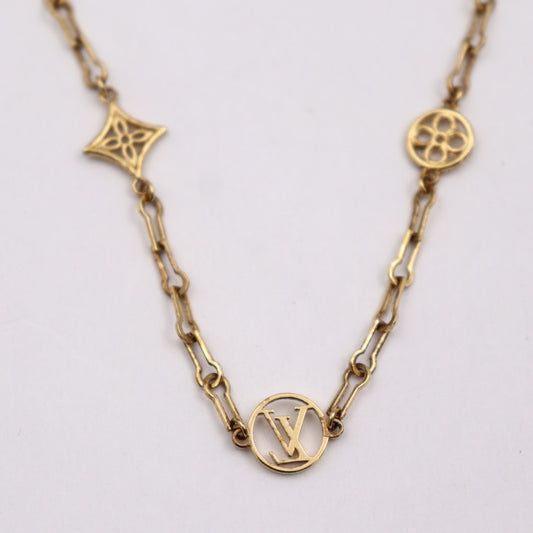 LOUIS VUITTON ルイ ヴィトン コリエ フォーエバー ヤング ネックレス M69622 メタル ゴールド LVサークル モノグラムフラワー チョーカー ビトン