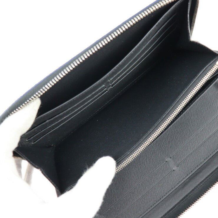 LOUIS VUITTON ルイ ヴィトン ジッピーオーガナイザーNM ダミエグラフィット 長財布 N40204 PVC レザー ブラック×グレー マルチカラー シルバー金具 ラウンドファスナー ビトン プリント