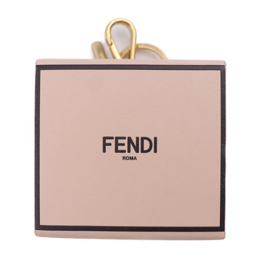 新古未使用展示品 FENDI フェンディ MINIBOX CHARM ミニボックス キーホルダー 7AR917 レザー ローズ ゴールド金具 バッグチャーム キーリング