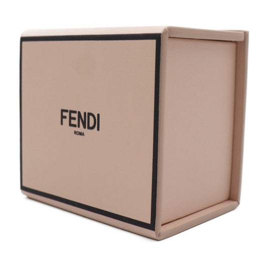 新古未使用展示品 FENDI フェンディ MINIBOX CHARM ミニボックス キーホルダー 7AR917 レザー ローズ ゴールド金具 バッグチャーム キーリング