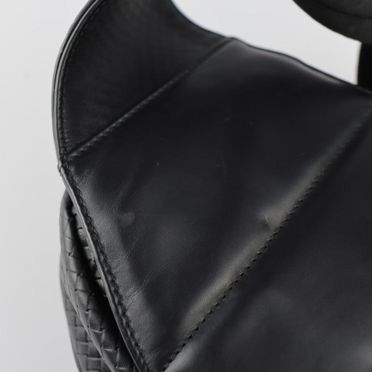 美品 BOTTEGAVENETA ボッテガヴェネタ BELT BAG IN MICRO INTRECCIATO EMBOSSED マイクロイントレチャート ウエストバッグ 547889 カーフレザー ブラック マルチカラー マイクロ イントレッチオ エンボスド ベルトバッグ ボディバッグ