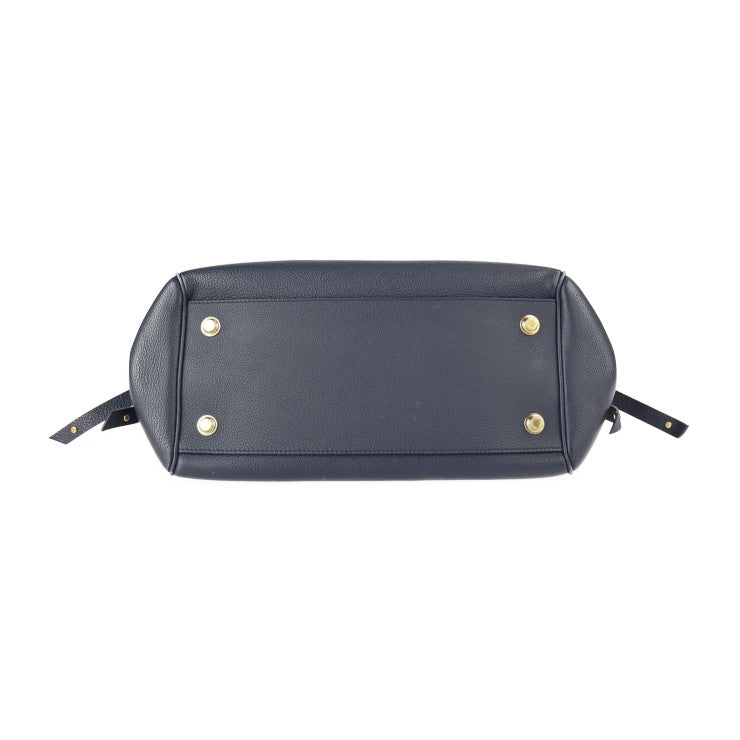 美品 LOUIS VUITTON ルイ ヴィトン ミラMM ハンドバッグ M53948 トリヨンレザー ブルーマリーヌ ゴールド金具 2WAY ターンロック