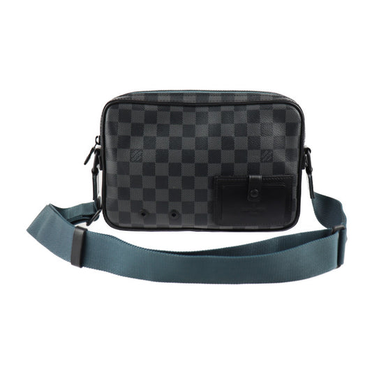 美品 LOUIS VUITTON ルイ ヴィトン アルファ メッセンジャー ダミエグラフィット ショルダーバッグ N40188 PVC レザー ブラック ビトン