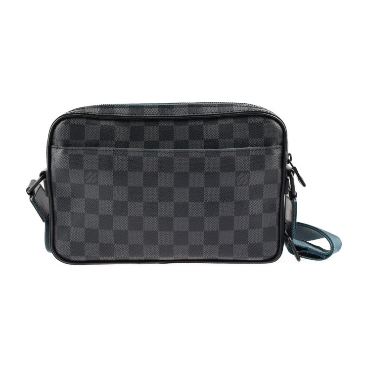 美品 LOUIS VUITTON ルイ ヴィトン アルファ メッセンジャー ダミエグラフィット ショルダーバッグ N40188 PVC レザー ブラック ビトン