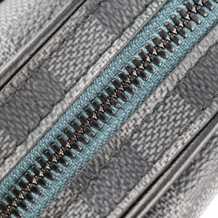 美品 LOUIS VUITTON ルイ ヴィトン アルファ メッセンジャー ダミエグラフィット ショルダーバッグ N40188 PVC レザー ブラック ビトン