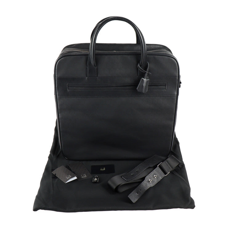 超美品 Dunhill ダンヒル 24 HOURS BAG WINDSOR ウィンザー ビジネスバッグ L3K725A PVC レザー ブラック 2WAY ショルダーバッグ
