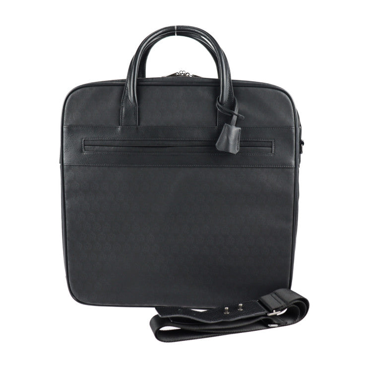 超美品 Dunhill ダンヒル 24 HOURS BAG WINDSOR ウィンザー ビジネスバッグ L3K725A PVC レザー ブラック 2WAY ショルダーバッグ