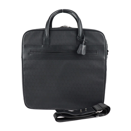超美品 Dunhill ダンヒル 24 HOURS BAG WINDSOR ウィンザー ビジネスバッグ L3K725A PVC レザー ブラック 2WAY ショルダーバッグ