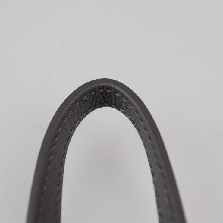 美品 BALENCIAGA バレンシアガ Bロゴ ショルダーバッグ 618156 レザー グレー シルバー金具 リストレット クラッチバッグ 2WAY