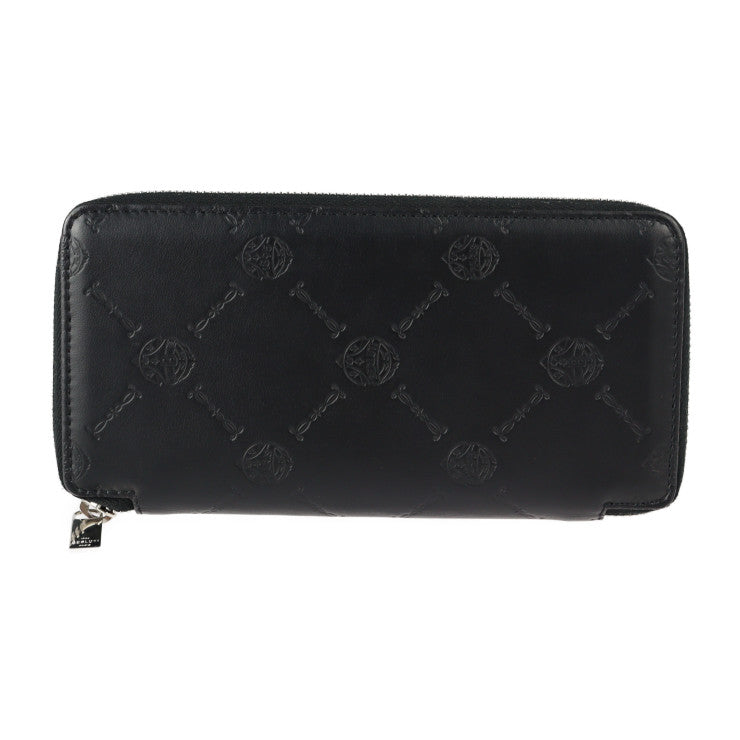 新品未使用展示品 Berluti ベルルッティ ITAUBA VERTICAL イタウバ バーティカル 二つ折り財布 - カーフスキン ブラック シルバー金具 ラウンドファスナー 長財布