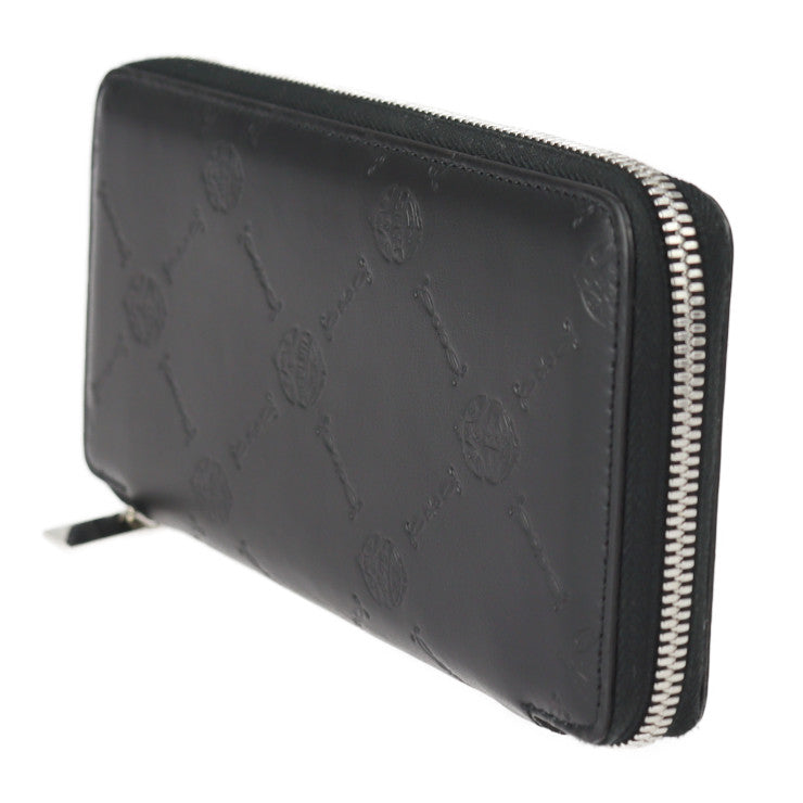 新品未使用展示品 Berluti ベルルッティ ITAUBA VERTICAL イタウバ バーティカル 二つ折り財布 - カーフスキン ブラック シルバー金具 ラウンドファスナー 長財布