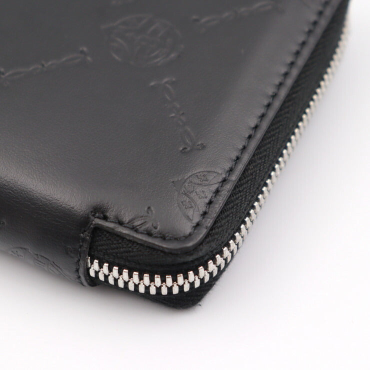 新品未使用展示品 Berluti ベルルッティ ITAUBA VERTICAL イタウバ バーティカル 二つ折り財布 - カーフスキン ブラック シルバー金具 ラウンドファスナー 長財布