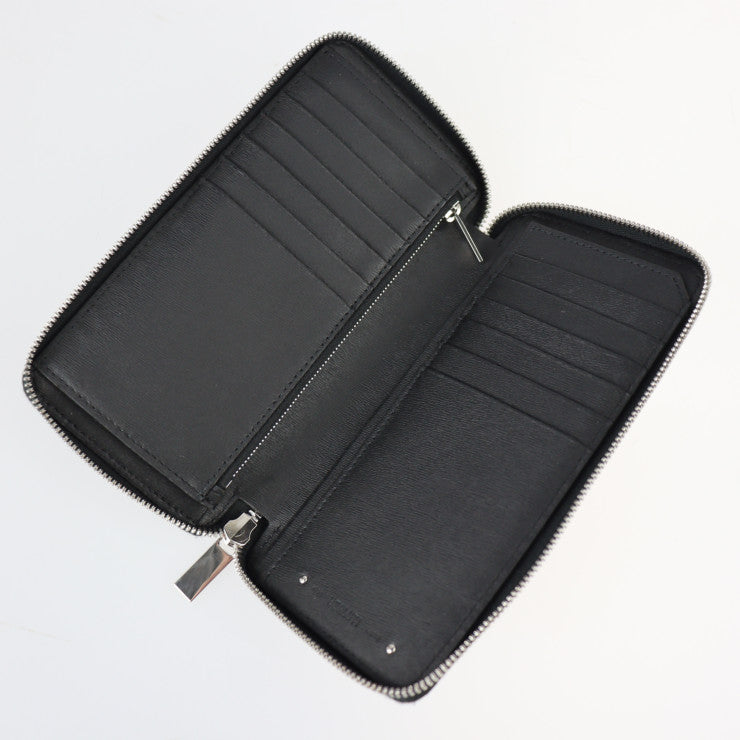 新品未使用展示品 Berluti ベルルッティ ITAUBA VERTICAL イタウバ バーティカル 二つ折り財布 - カーフスキン ブラック シルバー金具 ラウンドファスナー 長財布