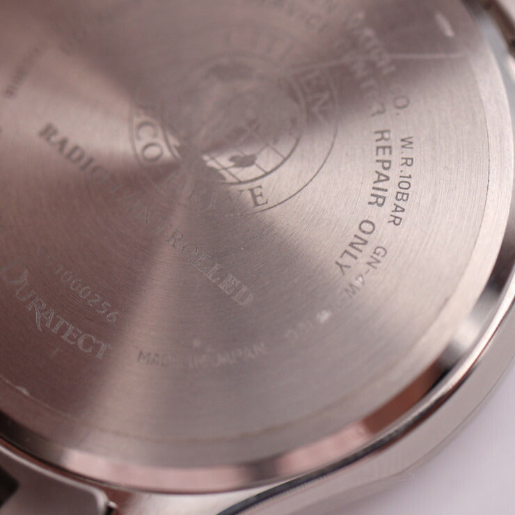 超美品 CITIZEN シチズン EXCEED エクシード 腕時計 AT9110-58E チタン シルバー 黒文字盤 エコドライブ ソーラー電波 H820-T023916