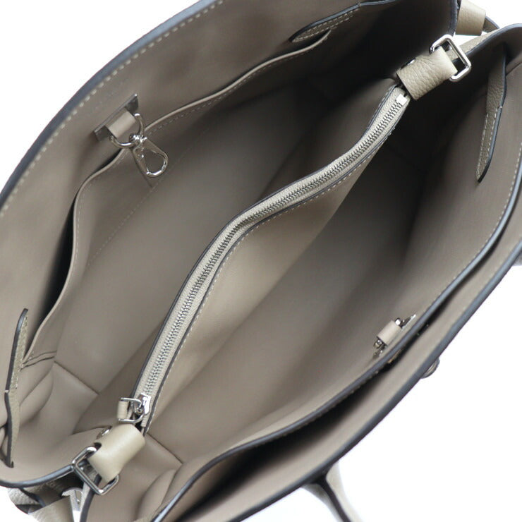 美品 LOUIS VUITTON ルイ ヴィトン ミラMM ハンドバッグ M51685 トリヨンレザー トゥルトレール ベージュ系 シルバー金具 2WAY ショルダーバッグ ビトン ターンロック