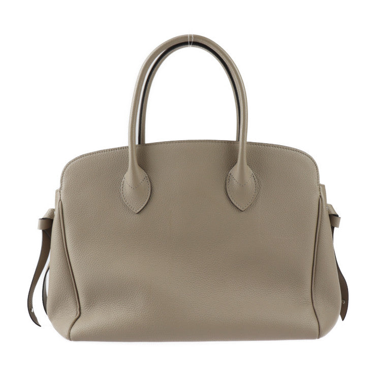 美品 LOUIS VUITTON ルイ ヴィトン ミラMM ハンドバッグ M51685 トリヨンレザー トゥルトレール ベージュ系 シルバー金具 2WAY ショルダーバッグ ビトン ターンロック