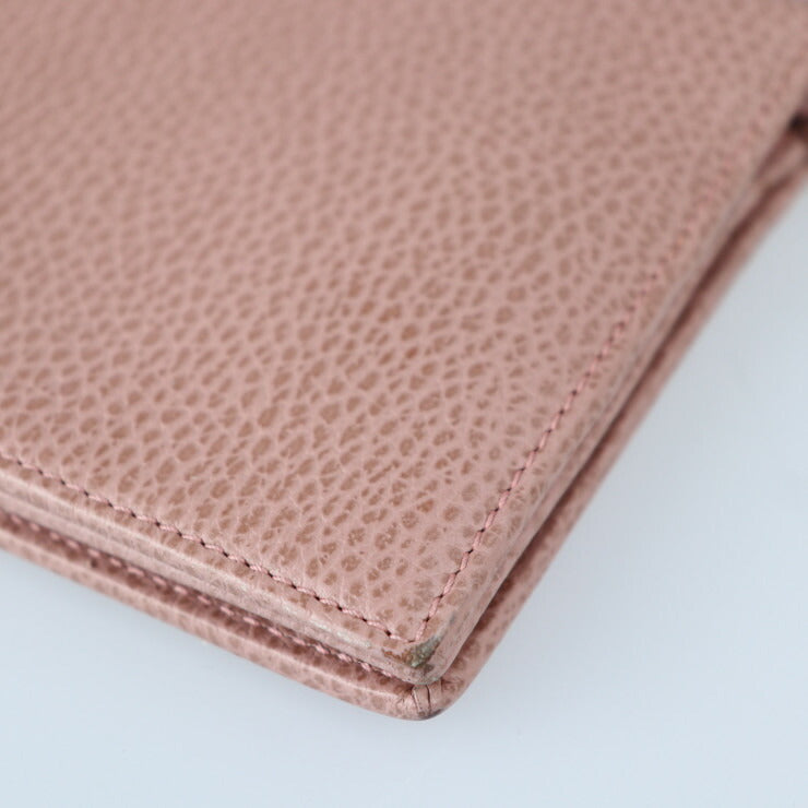 美品 GUCCI グッチ ショルダーウォレット スウィング ショルダーバッグ 368231 カーフレザー ピンク系 ゴールド金具 2WAY クラッチバッグ 長財布