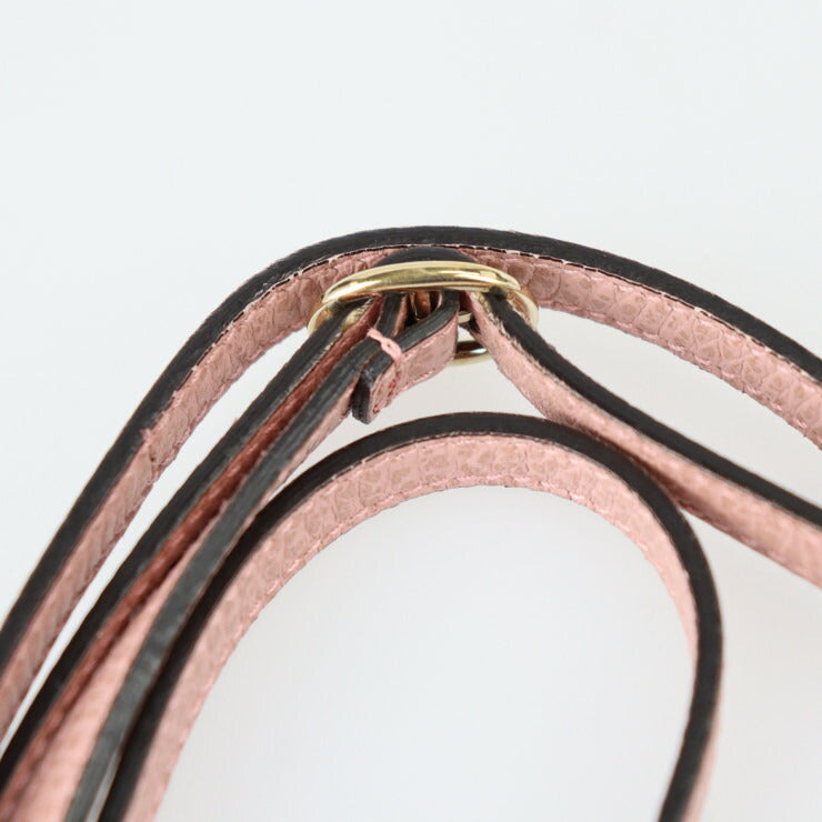 美品 GUCCI グッチ ショルダーウォレット スウィング ショルダーバッグ 368231 カーフレザー ピンク系 ゴールド金具 2WAY クラッチバッグ 長財布