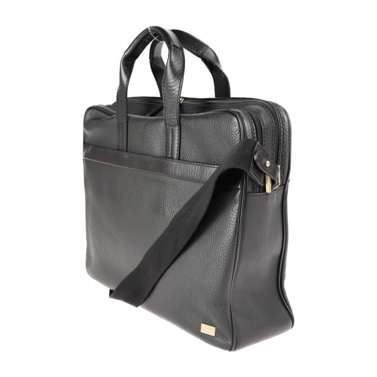 美品 Dunhill ダンヒル CONNAUGHT コンノート ビジネスバッグ レザー ブラック ゴールド金具 Wファスナー 2WAY ショルダーバッグ ブリーフケース
