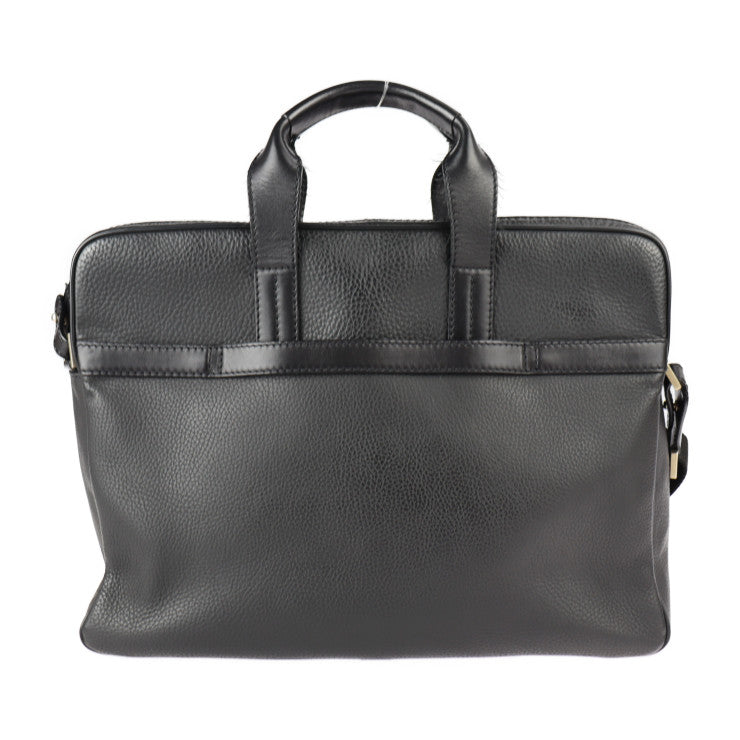 美品 Dunhill ダンヒル CONNAUGHT コンノート ビジネスバッグ レザー ブラック ゴールド金具 Wファスナー 2WAY ショルダーバッグ ブリーフケース