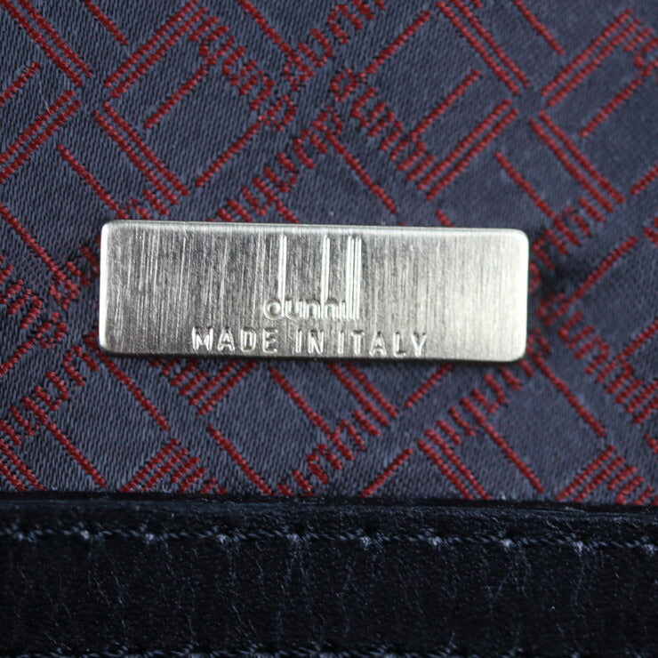 美品 Dunhill ダンヒル CONNAUGHT コンノート ビジネスバッグ レザー ブラック ゴールド金具 Wファスナー 2WAY ショルダーバッグ ブリーフケース