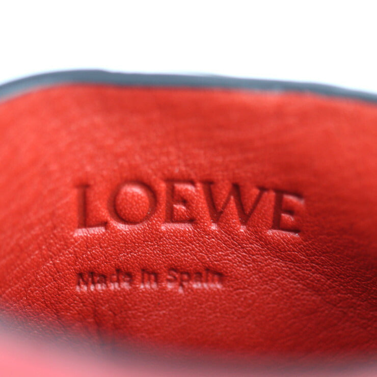 超美品 LOEWE ロエベ ゲート ポケット ショルダーバッグ 124.12.Z45 カーフスキン レザー POPPY PINK ピンク系 シルバー金具 フォンケース ポシェット アナグラム