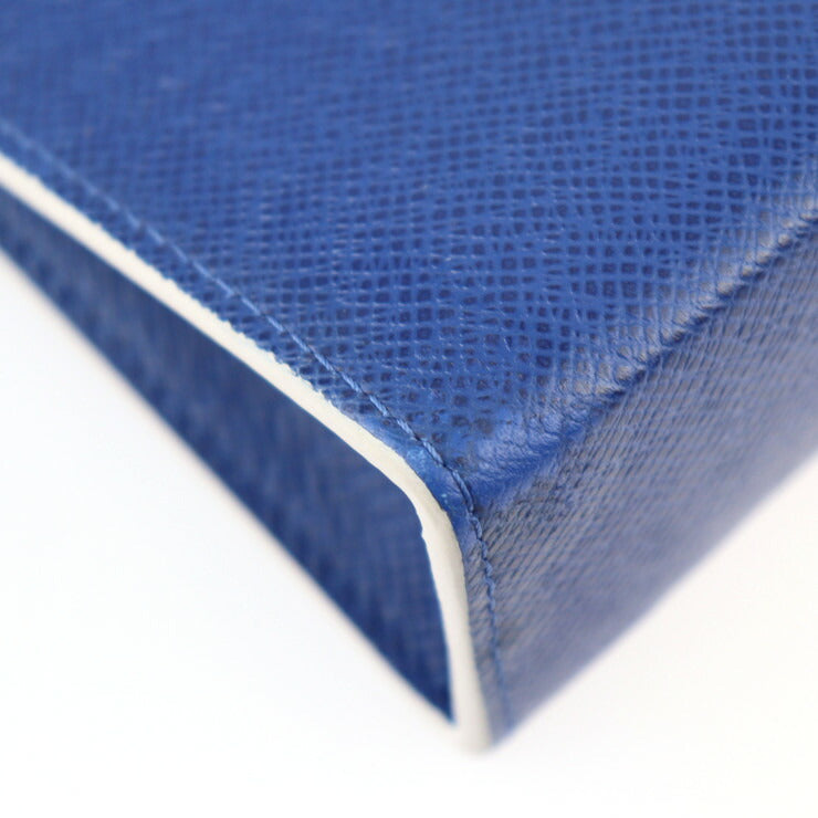 美品 LOUIS VUITTON ルイ ヴィトン ポシェット ヴォワヤージュ MM タイガ セカンドバッグ M30399 レザー コバルト ブルー シルバー金具 クラッチバッグ ポーチ ビトン