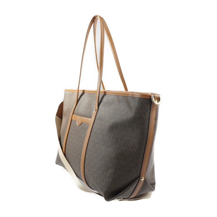 新古未使用展示品 Michael Kors マイケルコース BECK ベック トートバッグ 30T0GKNT3B PVC レザー ブラウン系 ゴールド金具 2WAY ショルダーバッグ