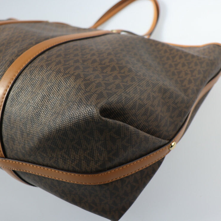 新古未使用展示品 Michael Kors マイケルコース BECK ベック トートバッグ 30T0GKNT3B PVC レザー ブラウン系 ゴールド金具 2WAY ショルダーバッグ