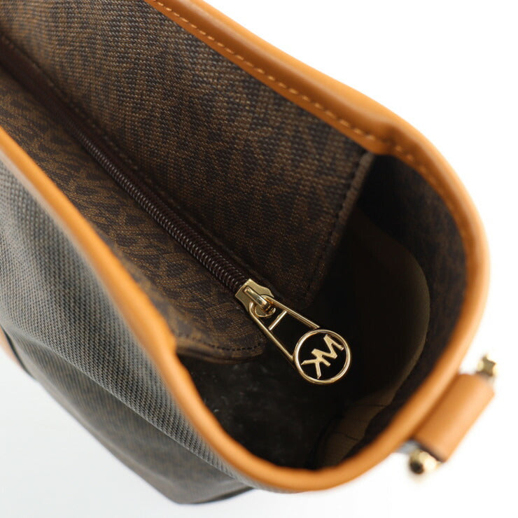 新古未使用展示品 Michael Kors マイケルコース BECK ベック トートバッグ 30T0GKNT3B PVC レザー ブラウン系 ゴールド金具 2WAY ショルダーバッグ