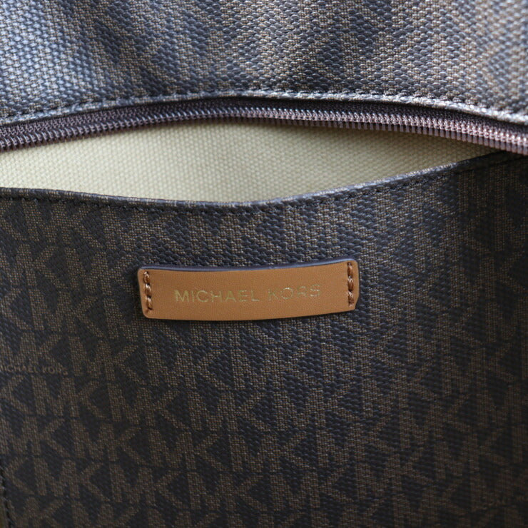 新古未使用展示品 Michael Kors マイケルコース BECK ベック トートバッグ 30T0GKNT3B PVC レザー ブラウン系 ゴールド金具 2WAY ショルダーバッグ