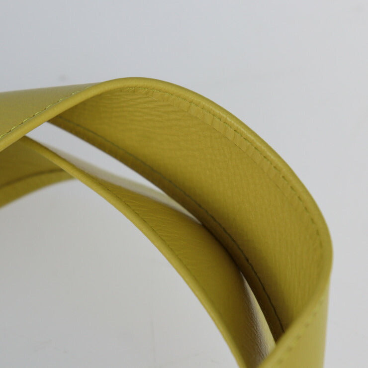 美品 BOTTEGAVENETA ボッテガヴェネタ カセット イントレチャート トートバッグ 629070 レザー イエロー