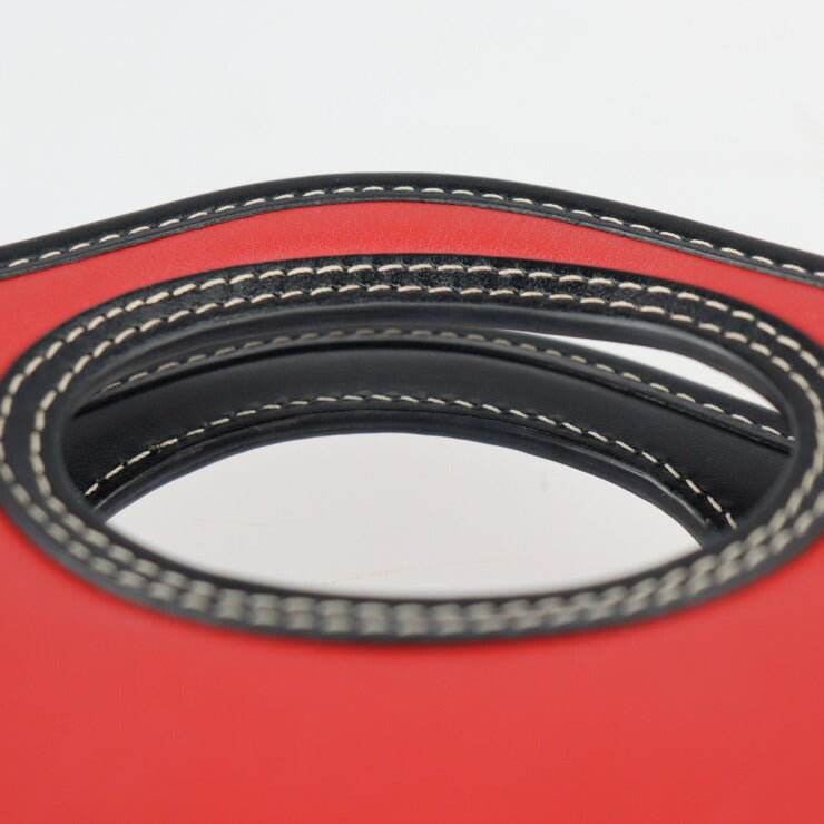 BURBERRY バーバリー ミニ ポケットバッグ ハンドバッグ レザー ナイロンキャンバス レッド ブラック マルチカラー ゴールド金具 チェック柄 2WAY ショルダーバッグ