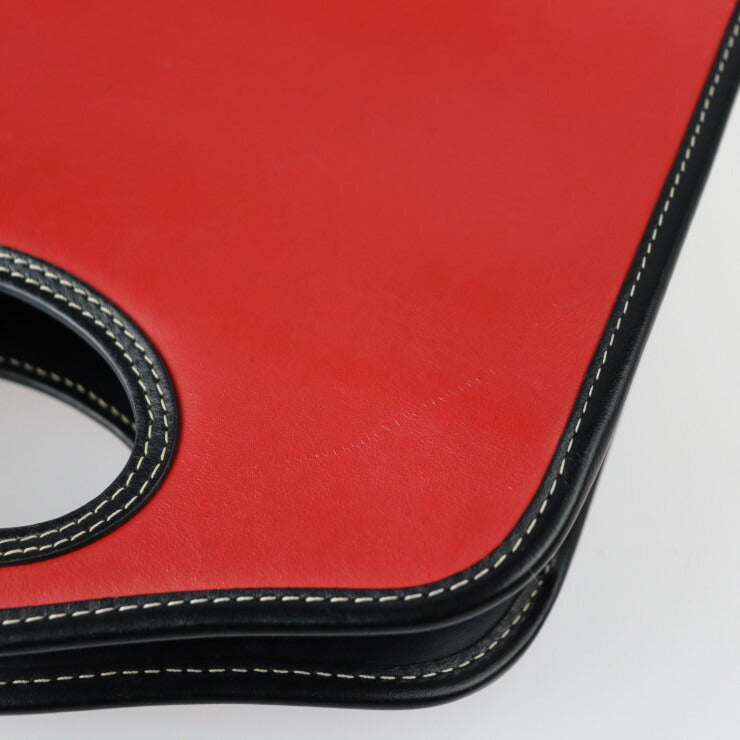 BURBERRY バーバリー ミニ ポケットバッグ ハンドバッグ レザー ナイロンキャンバス レッド ブラック マルチカラー ゴールド金具 チェック柄 2WAY ショルダーバッグ