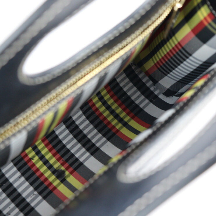 BURBERRY バーバリー ミニ ポケットバッグ ハンドバッグ レザー ナイロンキャンバス レッド ブラック マルチカラー ゴールド金具 チェック柄 2WAY ショルダーバッグ