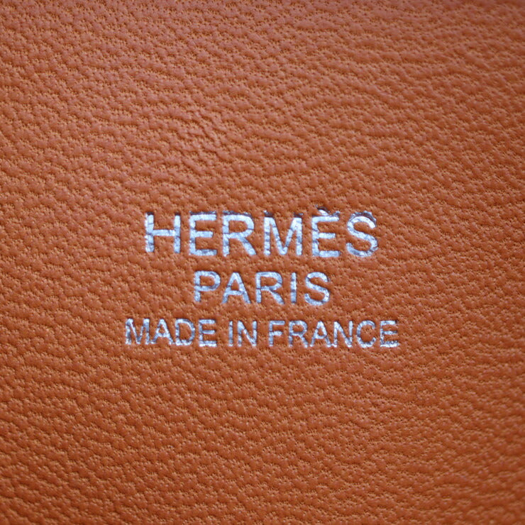 美品 HERMES エルメス プリュムエラン 28 ハンドバッグ - ヴォーエプソン オレンジ シルバー金具 □Q刻印