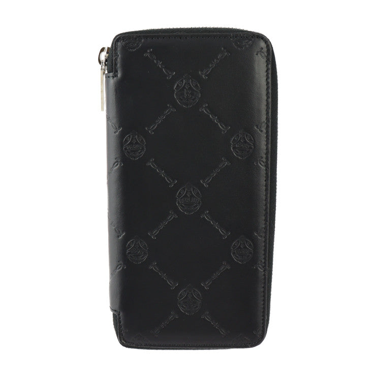 新古未使用展示品 Berluti ベルルッティ イタウバ バーティカル ロングジップウォレット 二つ折り財布 225441 カーフレザー ブラック シルバー金具 ラウンドファスナー 長財布