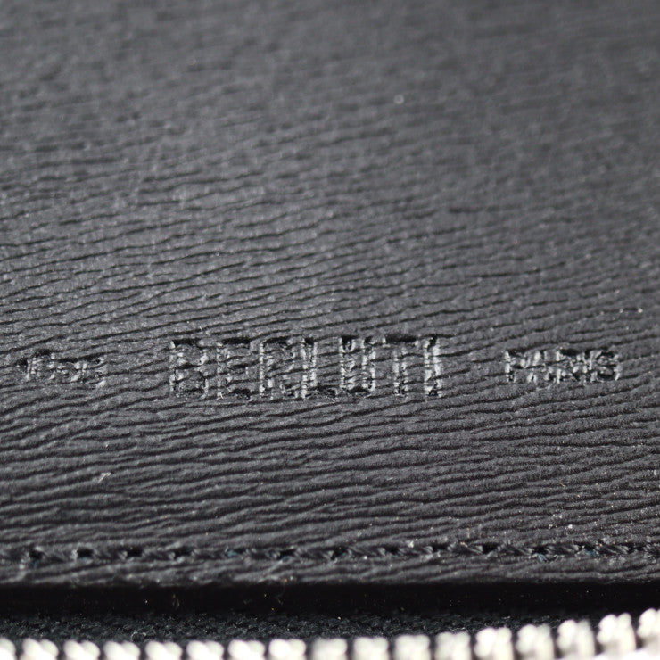 新古未使用展示品 Berluti ベルルッティ イタウバ バーティカル ロングジップウォレット 二つ折り財布 225441 カーフレザー ブラック シルバー金具 ラウンドファスナー 長財布