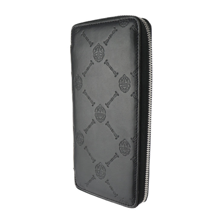 新古未使用展示品 Berluti ベルルッティ イタウバ バーティカル ロングジップウォレット 二つ折り財布 225441 カーフレザー ブラック シルバー金具 ラウンドファスナー 長財布