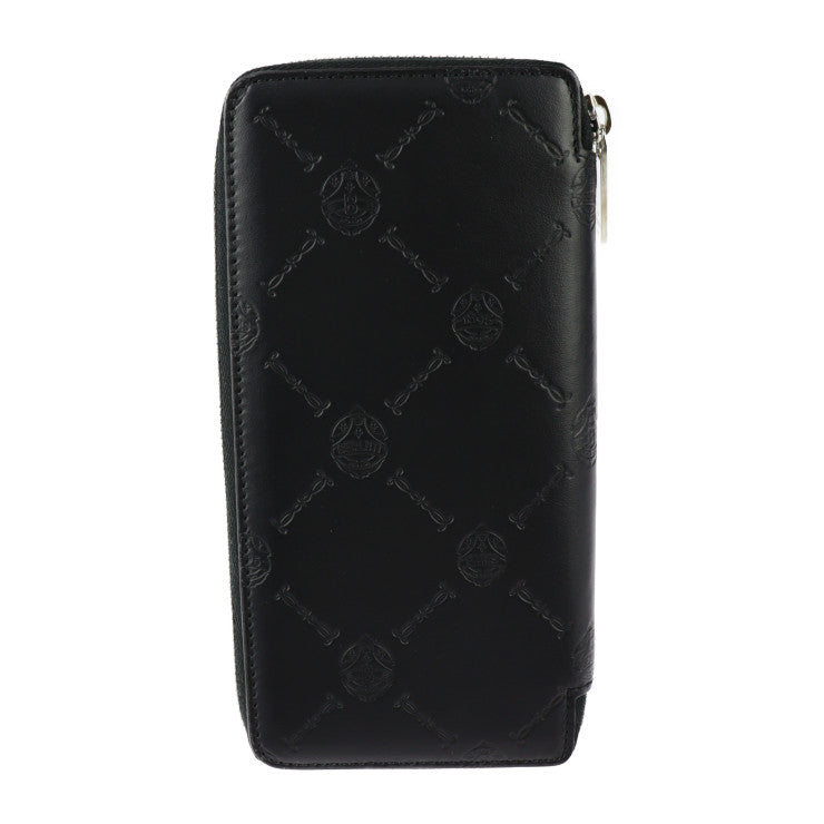 新古未使用展示品 Berluti ベルルッティ イタウバ バーティカル ロングジップウォレット 二つ折り財布 225441 カーフレザー ブラック シルバー金具 ラウンドファスナー 長財布