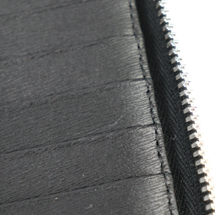 新古未使用展示品 Berluti ベルルッティ イタウバ バーティカル ロングジップウォレット 二つ折り財布 225441 カーフレザー ブラック シルバー金具 ラウンドファスナー 長財布