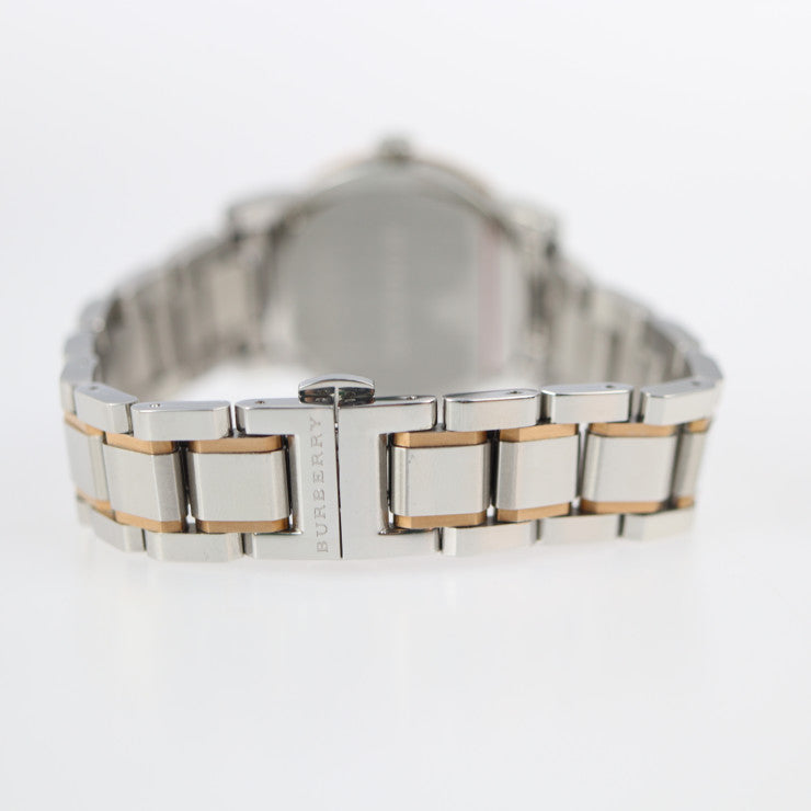 超美品 BURBERRY バーバリー THE CITY 腕時計 BU9105 ステンレススチール シルバー ローズゴールド クオーツ QZ コンビ