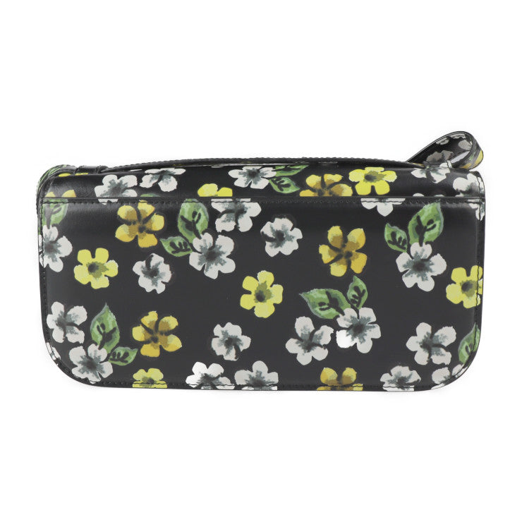 美品 BALENCIAGA バレンシアガ GOSSIP BAG SML ショルダーバッグ 674693 レザー ブラック マルチカラー シルバー金具 ゴシップ フラワー 花柄 BBロゴ