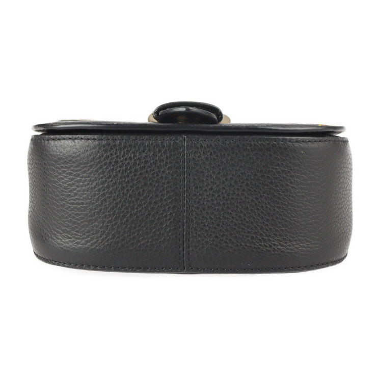 美品 COACH コーチ バスキア コラボ ショルダーバッグ C5663 レザー ブラック マルチカラー ゴールド金具 2WAY クロスボディ ハンドバッグ ポシェット