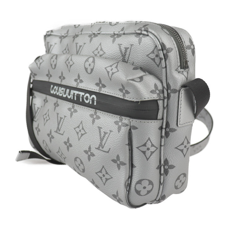 美品 LOUIS VUITTON ルイ ヴィトン メッセンジャーPM モノグラム リフレクト ショルダーバッグ M43859 PVC レザー シルバー ブラック 2018年日本限定 ビトン