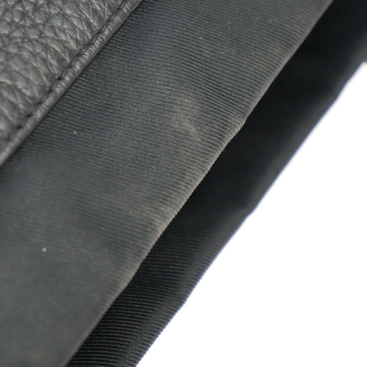 LOUIS VUITTON ルイ ヴィトン カバ ライト LVサークル トートバッグ M55000 トリヨンレザー ブラック シルバー金具 ポーチ付き ビトン