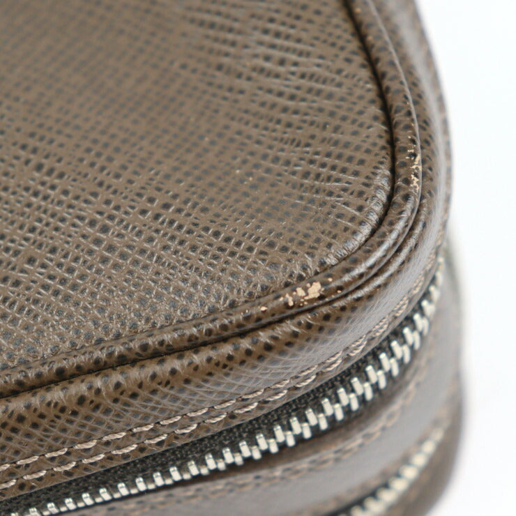 美品 LOUIS VUITTON ルイ ヴィトン パヴェル タイガ セカンドバッグ M31148 レザー グリズリ ブラウン系 シルバー金具 リストレット クラッチバッグ ポーチ ビトン