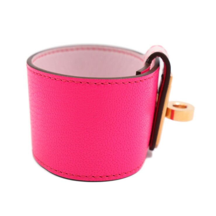 超美品 HERMES エルメス ケリー ツイスト GM ブレスレット - 表記サイズ T2 ヴォースイフト ローズポップ ピンク系 ピンク系 ゴールド金具 U刻印